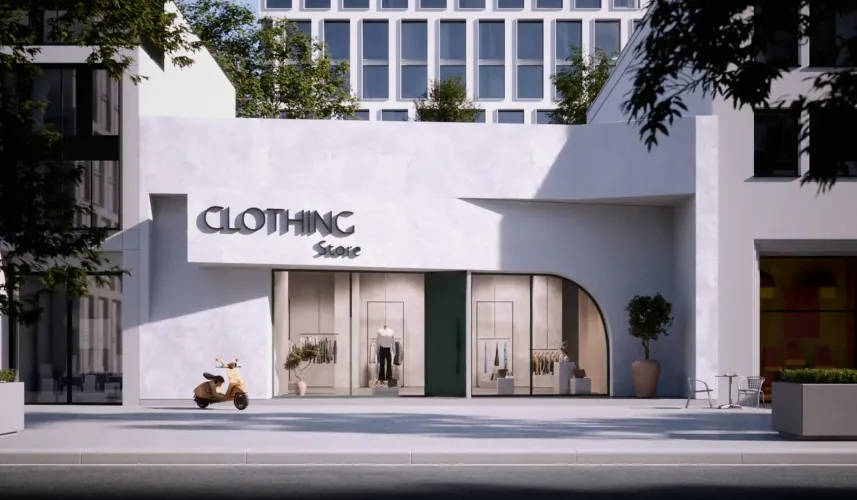 Image of a clothing store street view